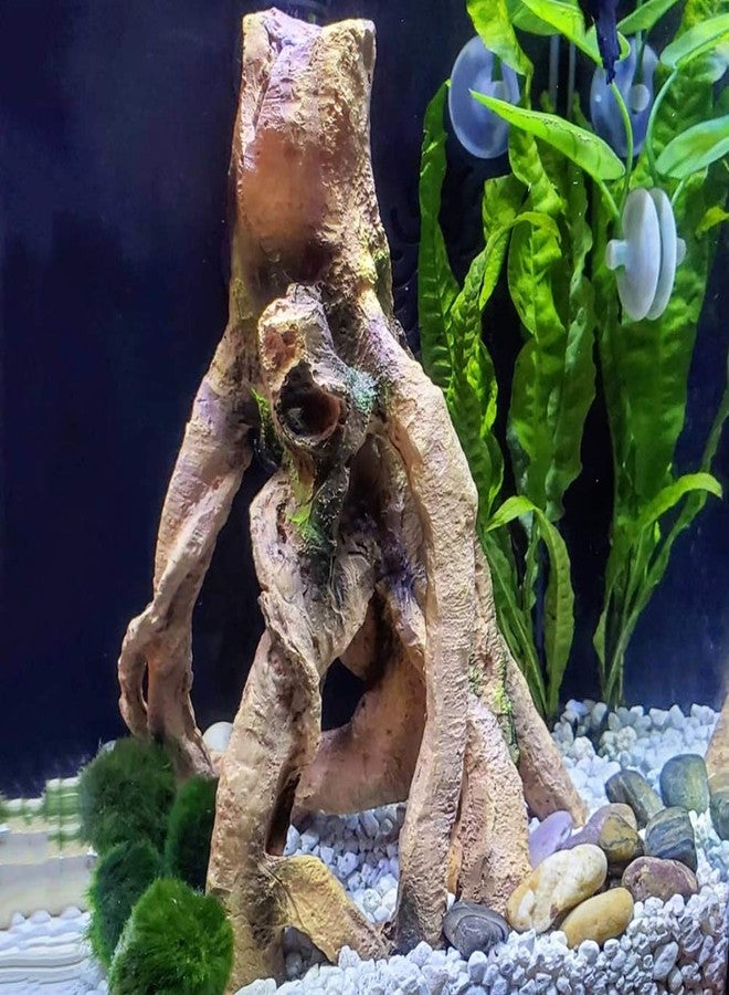 SLOCME Aquarium Resin Wood Trunk Ornament - Lifelike Driftwood Decor,Betta Fish or Other Pets Can Swim Through The Branches - Image 2